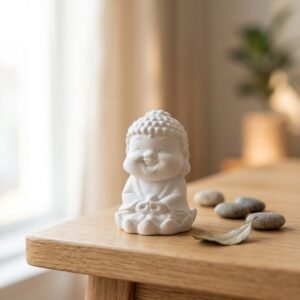 Mini Buddha Weiß